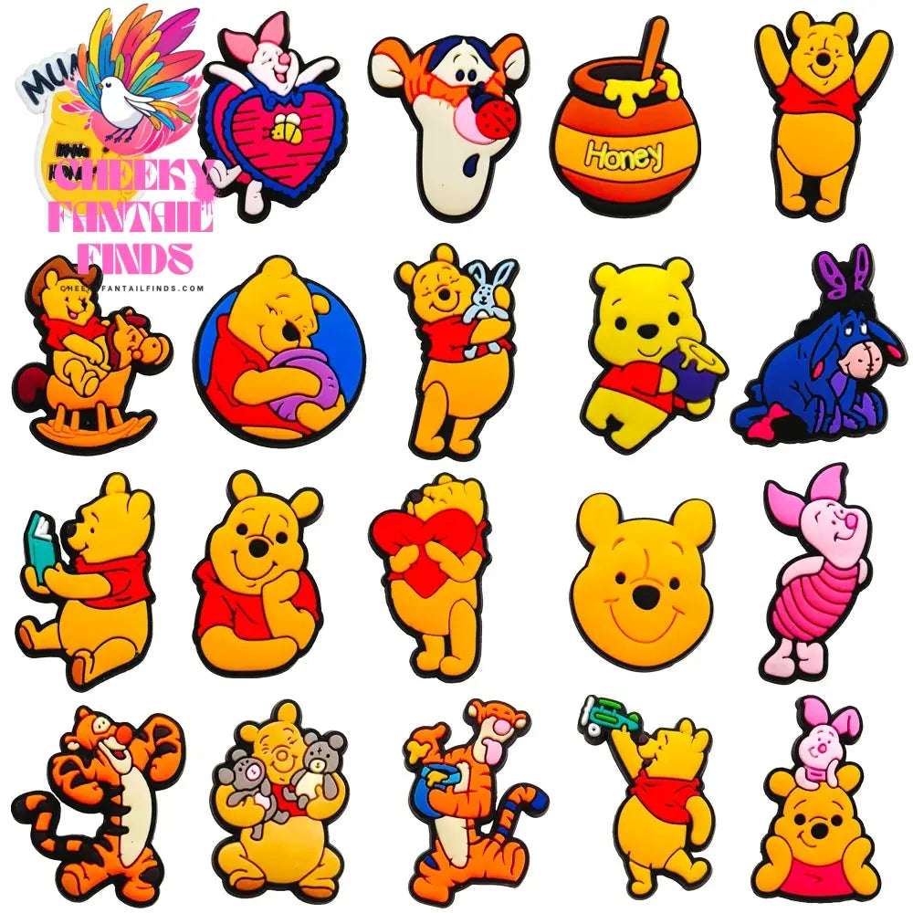 Potdemiel Shoe Charms Hot Set Cool Pins PVC DIY Sandals Accessories for Friend Kids Men Party Favors X-mas Gifts Cheeky Fantail Finds