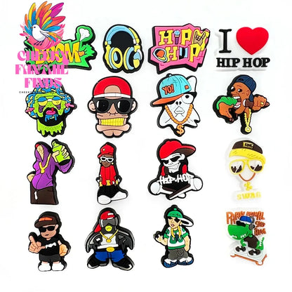 Potdemiel Shoe Charms Hot Set Cool Pins PVC DIY Sandals Accessories for Friend Kids Men Party Favors X-mas Gifts Cheeky Fantail Finds
