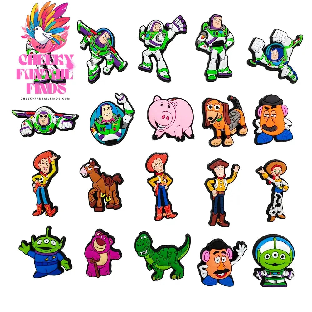 Potdemiel Shoe Charms Hot Set Cool Pins PVC DIY Sandals Accessories for Friend Kids Men Party Favors X-mas Gifts Cheeky Fantail Finds