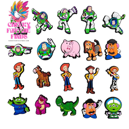Potdemiel Shoe Charms Hot Set Cool Pins PVC DIY Sandals Accessories for Friend Kids Men Party Favors X-mas Gifts Cheeky Fantail Finds
