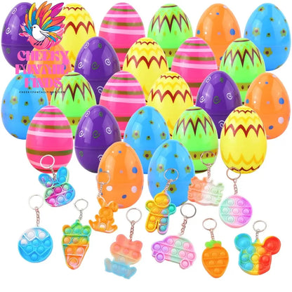 Prefilled Easter Eggs with Stress Relief Toys Easter Basket Stuffers Surprise Easter Eggs for Kids Easter Egg Hunt Game and Part Cheeky Fantail Finds