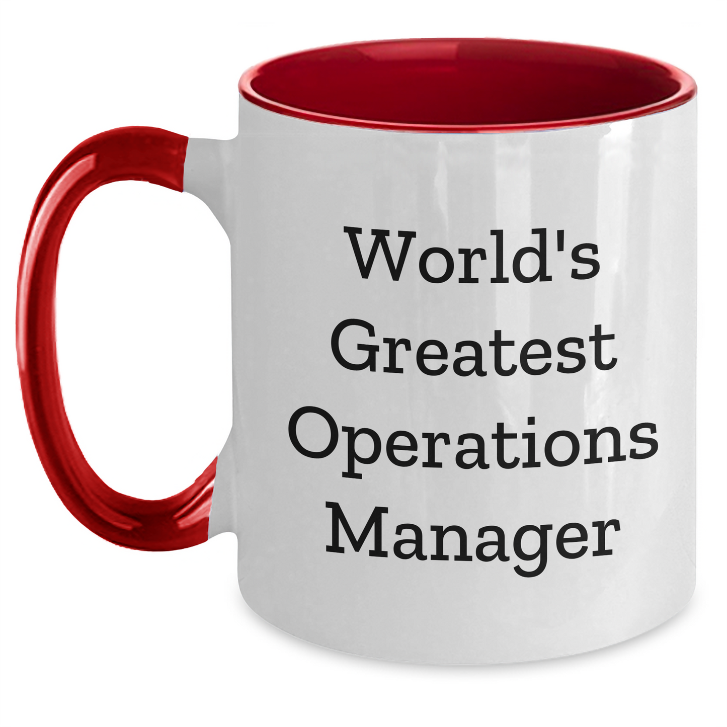 World's Greatest Operations Manager Funny Two Tone Coffee Mugs Gifts from Family for Operations Manager Dad on Father's Day - Main