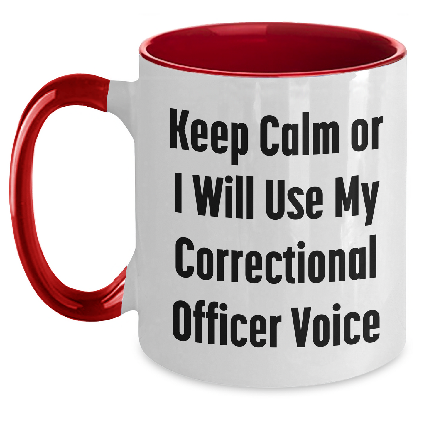 Correctional Officer Funny Gifts from Men, Gifts for Correctional Officer, Keep Calm Two Tone Coffee Mug, Father's Day Unique Gifts - Main