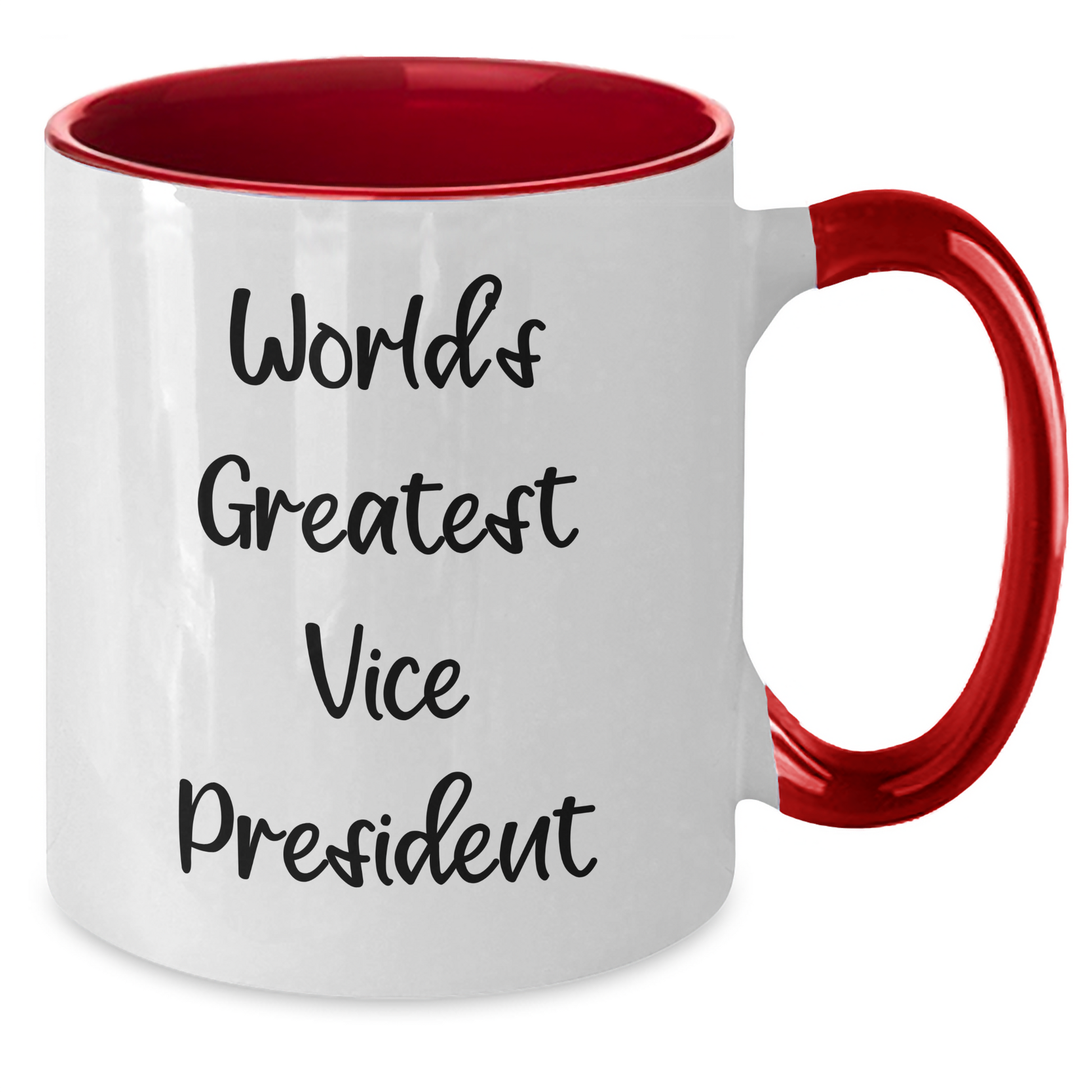 Funny Vice President Gifts - World's Greatest Vice President Two Tone Coffee Mug, Graduation Unique Gifts from Friends, Coworkers, Family - Additional