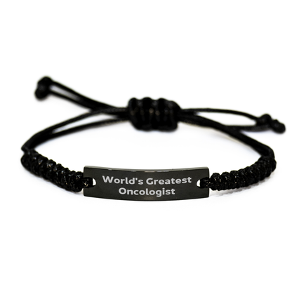 World's Greatest Oncologist Rope Bracelet Gifts for Oncologists, Adjustable Graduation Unique Gifts for Men, Women, Friends, Coworkers, Family - Image 1