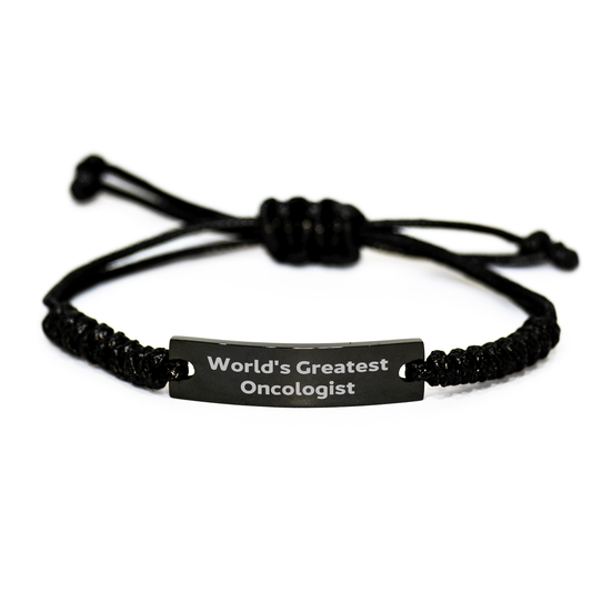 World's Greatest Oncologist Rope Bracelet Gifts for Oncologists, Adjustable Graduation Unique Gifts for Men, Women, Friends, Coworkers, Family - Image 1