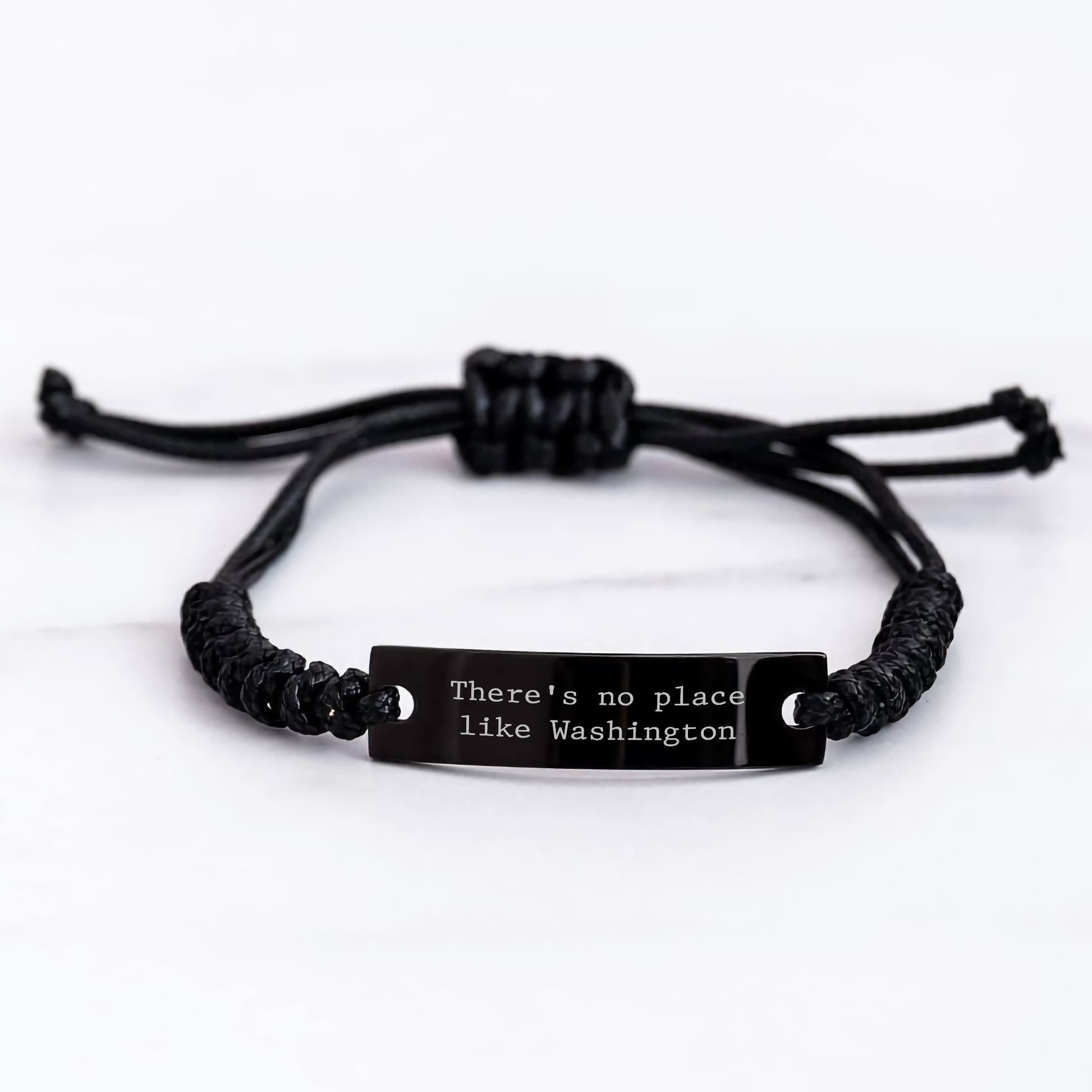 Washington Rope Bracelet, 'There's No Place Like Washington' Quote, Adjustable Rope Gift for Men from Washington, Unique Father's Day Unique Gifts - Image 3