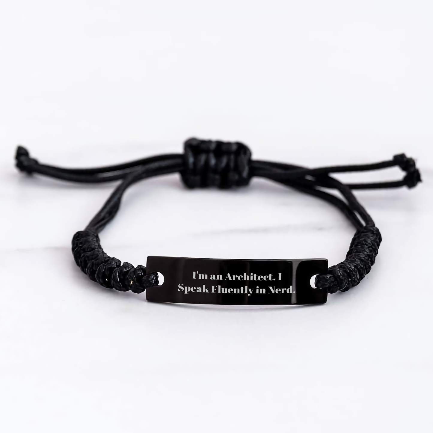 Architect Gifts, Funny Quote, Adjustable Rope Bracelet, Father's Day Unique Gifts from Men to Architect Friends - Image 3