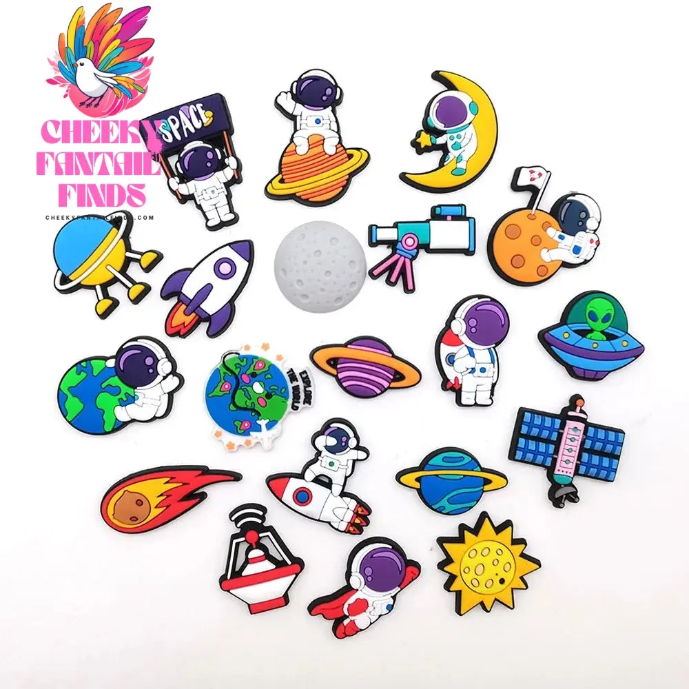 Random Astronaut Rocket Shoe Charm DIY Shoe Accessories shoe decoration for Children's and Student Gifts Cheeky Fantail Finds