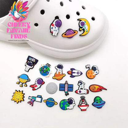 Random Astronaut Rocket Shoe Charm DIY Shoe Accessories shoe decoration for Children's and Student Gifts Cheeky Fantail Finds