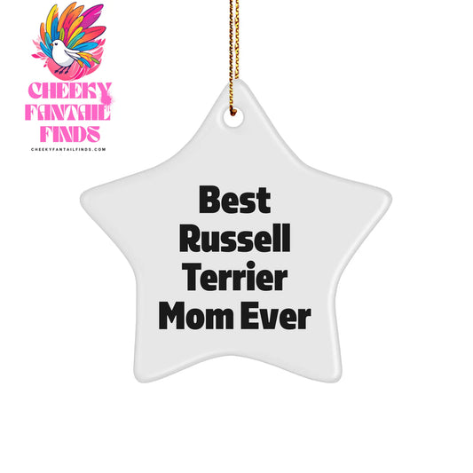 Russell Terrier Dog Mom's Star Ornament Gift from Friends for Christmas - Image 1