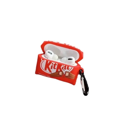 For Airpods 4 Case 2024,Kitkat Chocolate Protective Silicone Earphone Cover For Airpod 4 Case Cover For Girls Boys Funda