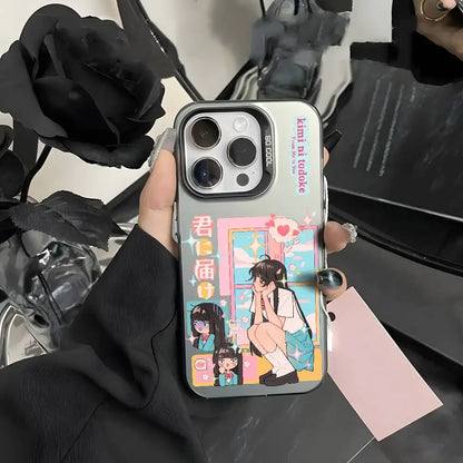 K-Kimi Ni T-Todoke Anime Phone Case For IPhone 16 15 14 13 12 11 Pro Max Black Purple Matte Laser Metallic Aurora Funda