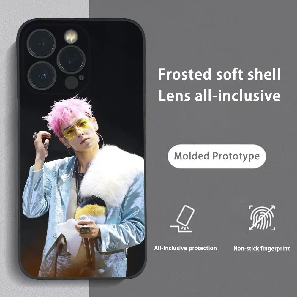 K-Pop TOP C-Choi S-Seung Hyun Phone Case For iPhone 16 15 14 13 Pro Max Plus Mini Frosted Soft Shell Funda