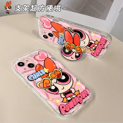 The Powerpuff Girl Cartoon Phone Case For Iphone 15 Pro Max 16 Pro Max Transparent Cute Design Anime Mobile Phone Case Girl Gift