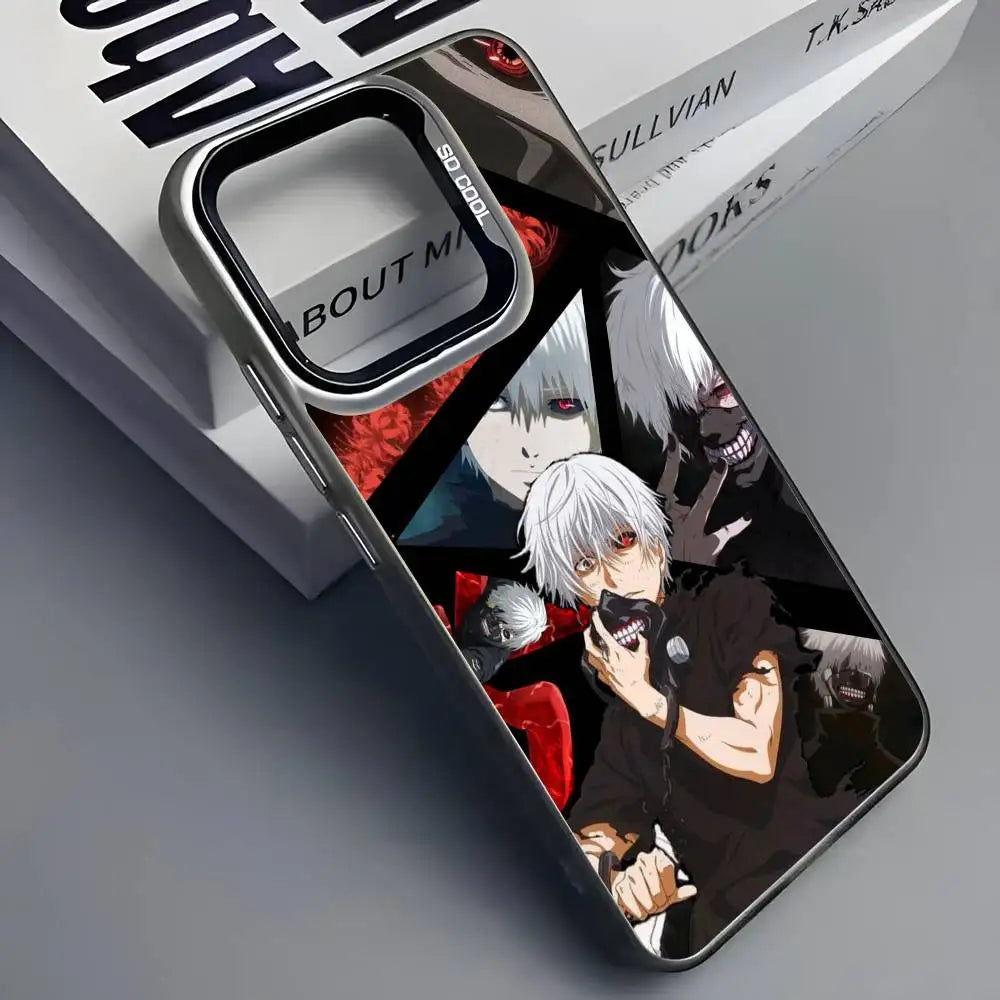 Anime Tokyo C-Choul Phone Case For iPhone 16 15 14 13 12 11 Pro Max Grey Black Phone Covers Matte Laser Metallic Aurora Funda
