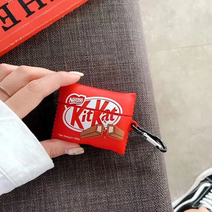 For Airpods 4 Case 2024,Kitkat Chocolate Protective Silicone Earphone Cover For Airpod 4 Case Cover For Girls Boys Funda