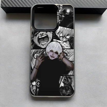 Anime Tokyo C-Choul Phone Case For iPhone 16 15 14 13 12 11 Pro Max Grey Black Phone Covers Matte Laser Metallic Aurora Funda