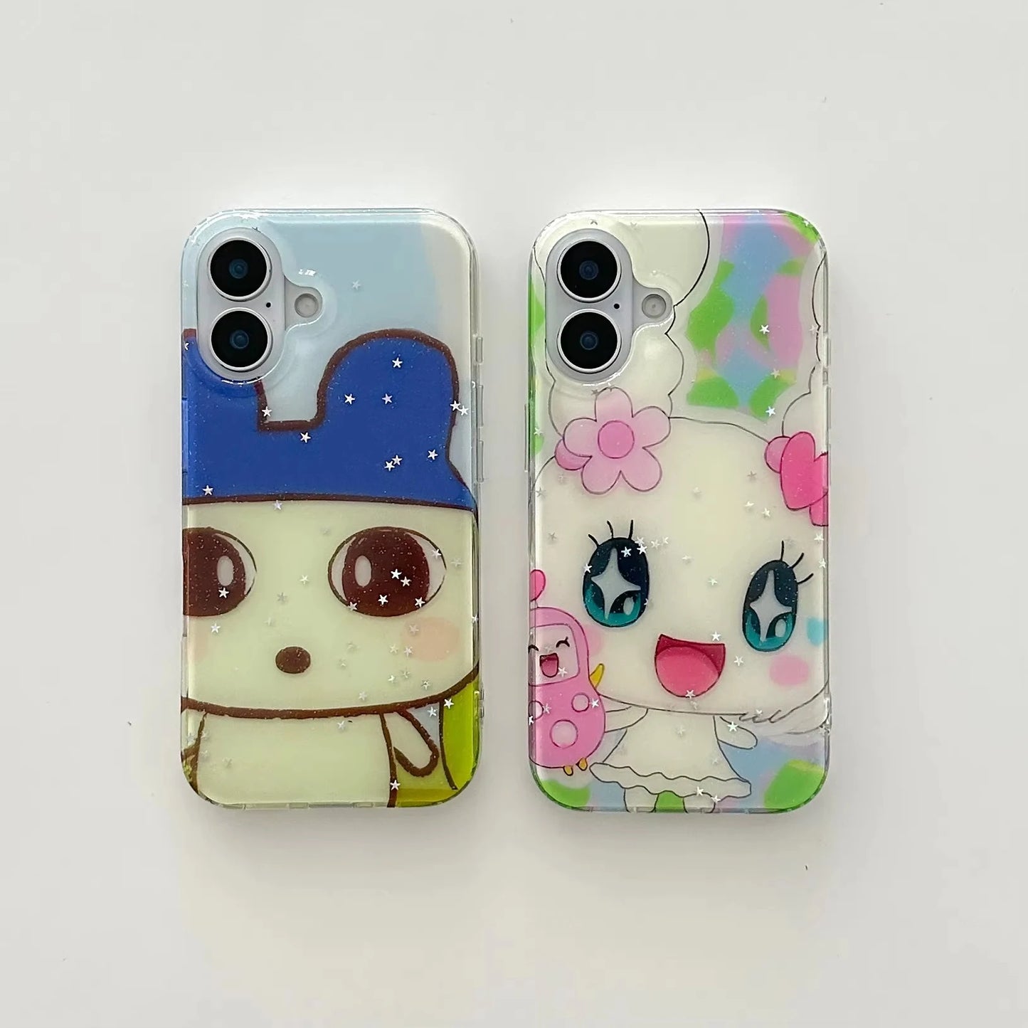Fashion Ins Korean Kawaii Cartoon Phone Case For iPhone 16 Pro Max 15 14 Plus 13 12 Pro 11  Shockproof Silicone Clear Back Cover