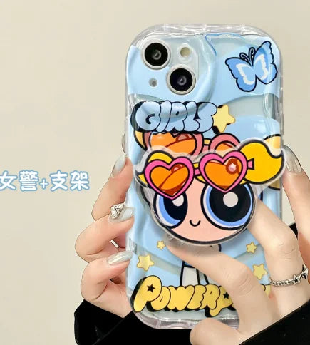 The Powerpuff Girl Cartoon Phone Case For Iphone 15 Pro Max 16 Pro Max Transparent Cute Design Anime Mobile Phone Case Girl Gift