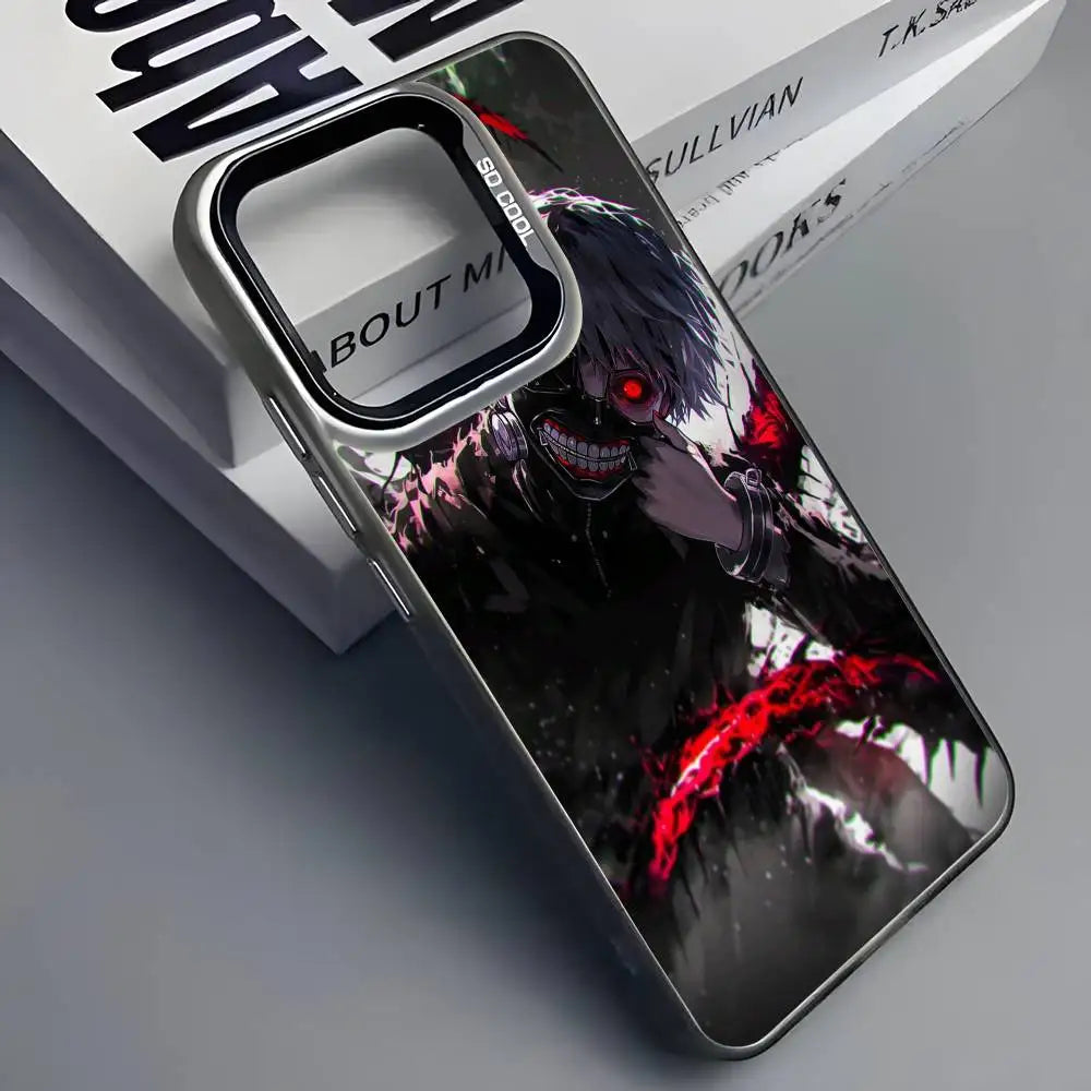 Anime Tokyo C-Choul Phone Case For iPhone 16 15 14 13 12 11 Pro Max Grey Black Phone Covers Matte Laser Metallic Aurora Funda