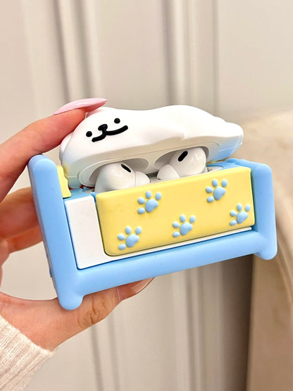 Cute line dog AirPods3 generation Bluetooth earphone case suitable for Apple AirPodsPro2 protective case 2 generation