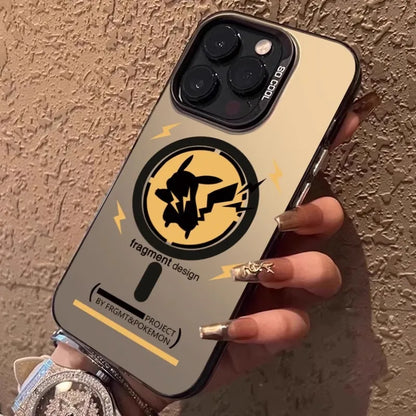 Cute POKEMONS PIKACHU Phone Case for iPhone 11 12 13 14 15 16 Pro Max 16pro 3D Cartoon relief Magsafe Magnetic Cover