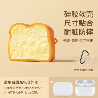 Toast Bread Donut Chocolate Cookies Case for Apple AirPods 4 1 2 3 Generation Cover for AirPods Pro 2nd Gen Air Pods Protective