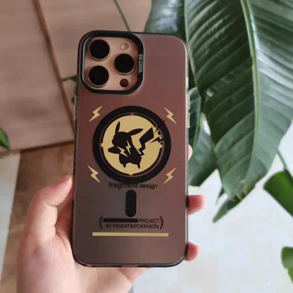 Cute POKEMONS PIKACHU Phone Case for iPhone 11 12 13 14 15 16 Pro Max 16pro 3D Cartoon relief Magsafe Magnetic Cover