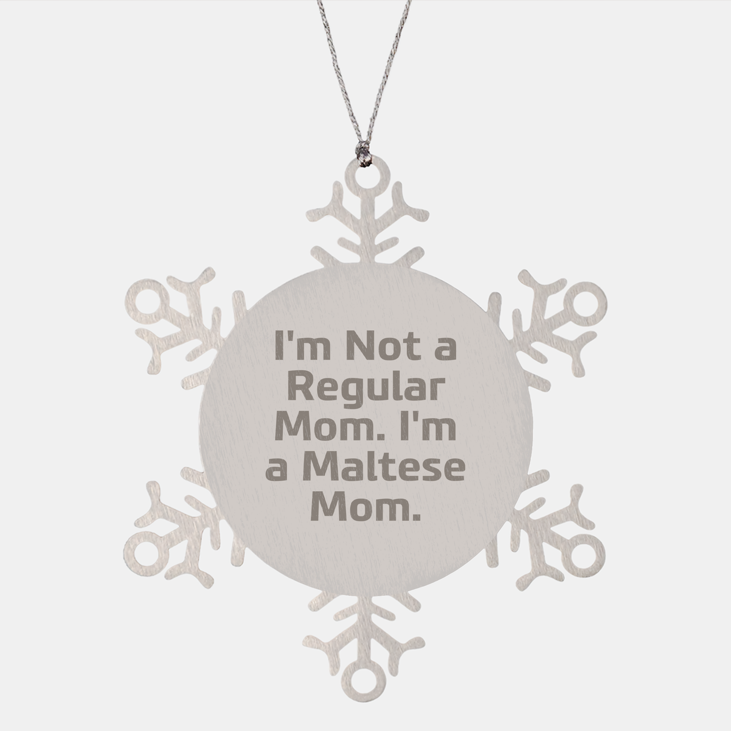 Maltese Mom Snowflake Ornament, Funny Quote Gift for Maltese Dog Lovers, Christmas Unique Gifts from Family, Friends - Image 1