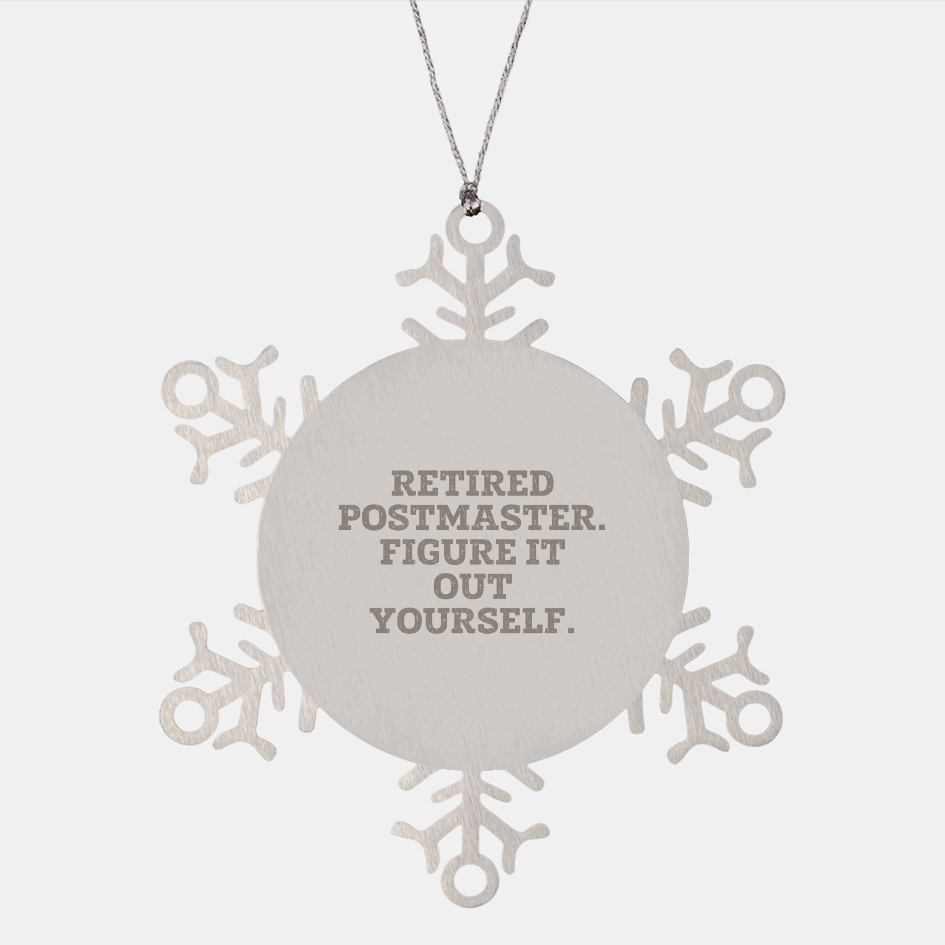 Postmaster Snowflake Ornament, Funny Gift from Friends, Gifts for Postmaster, Christmas Unique Presents - Image 1