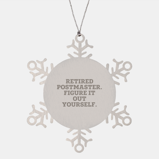 Postmaster Snowflake Ornament, Funny Gift from Friends, Gifts for Postmaster, Christmas Unique Presents - Image 1