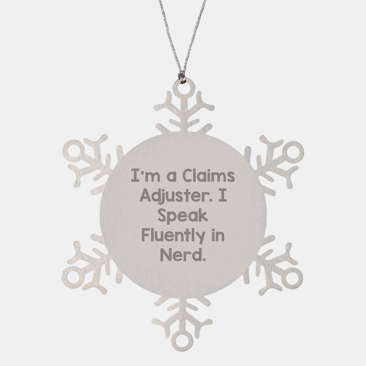 Funny Claims Adjuster Gifts from Friends - Claims Adjuster Snowflake Ornament, Inspirational Christmas Memorable Present for Claims Adjuster, Men, Women, Coworkers, Family - Image 1