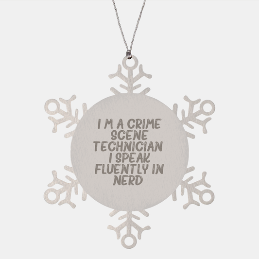 Funny Snowflake Ornament Gifts from Crime Scene Technicians - Unique Christmas Unique Gifts for Men and Women - Image 1