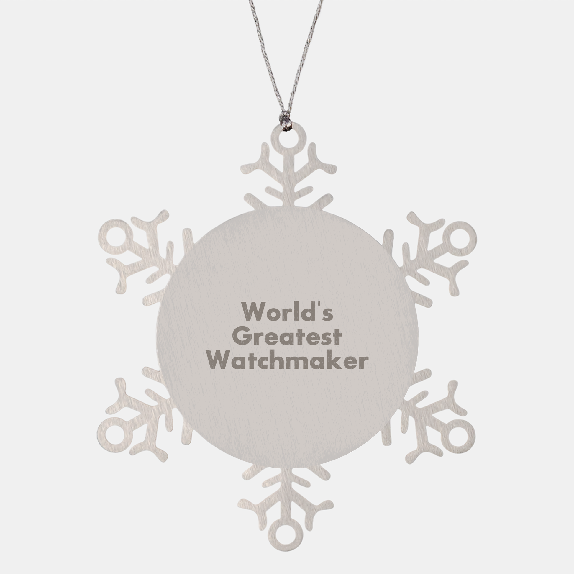 'World's Greatest Watchmaker' Watchmaker Gifts from Friends - Snowflake Ornament, Unique Christmas Unique Gifts for Watchmaker Enthusiasts or Watchmaker Lovers - Image 1