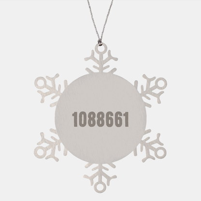 Crane Operator Gifts for Women, Snowflake Ornament, 'Crane Operator By Day. Ninja By Night.' Funny Quote, Christmas Unique Gifts from Friends, Family, or Coworkers - Image 1