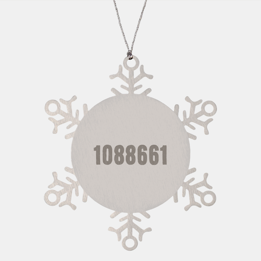 Crane Operator Gifts for Women, Snowflake Ornament, 'Crane Operator By Day. Ninja By Night.' Funny Quote, Christmas Unique Gifts from Friends, Family, or Coworkers - Image 1