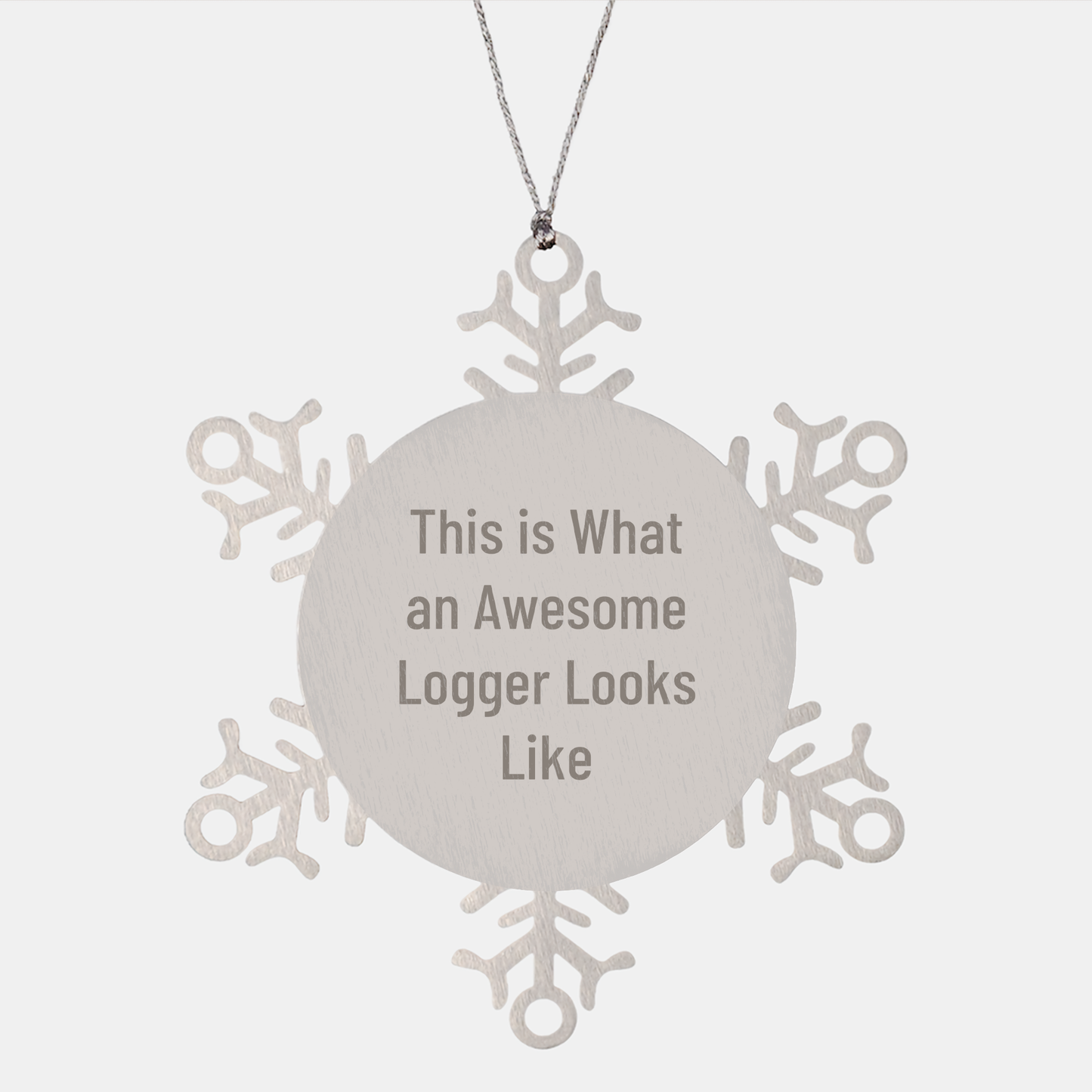 Gifts from Friends for Awesome Loggers - Inspring Snowflake Ornament, Logger Gifts, Christmas Unique Gifts for Men, Women, and Friends - Image 1