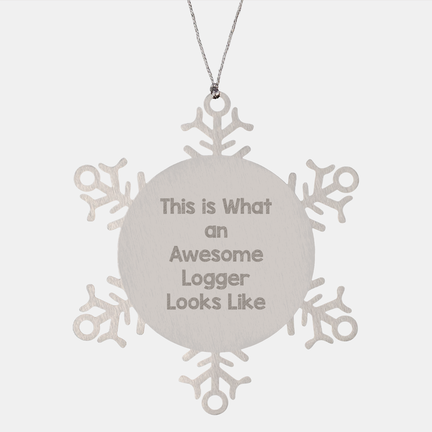 Gifts from Men to Awesome Loggers - Snowflake Ornament, Funny Logger Gifts, Christmas Unique Presents - Image 1