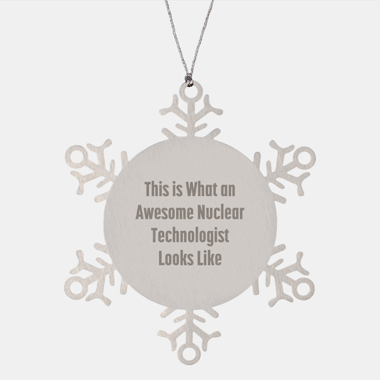 Inspirational Nuclear Technologist Gifts - Snowflake Ornament from Friends for Christmas - Image 1