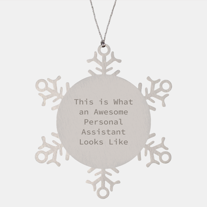 Funny Personal Assistant Gifts from Friends - Snowflake Ornament for Women, Men, Family, Coworkers - Inspirational Quote for Christmas - Image 1