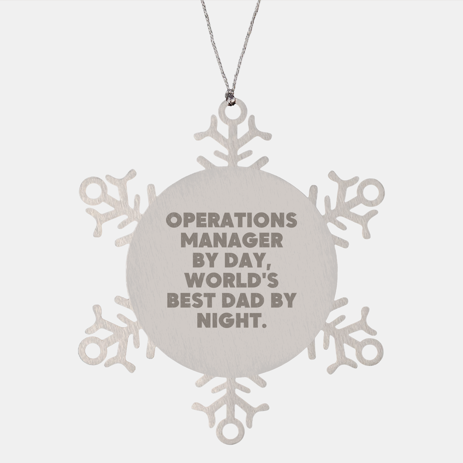 Operations Manager Snowflake Ornament, Funny Quote for Dad, Gifts from Family to Operations Manager, Christmas Unique Gifts - Image 1