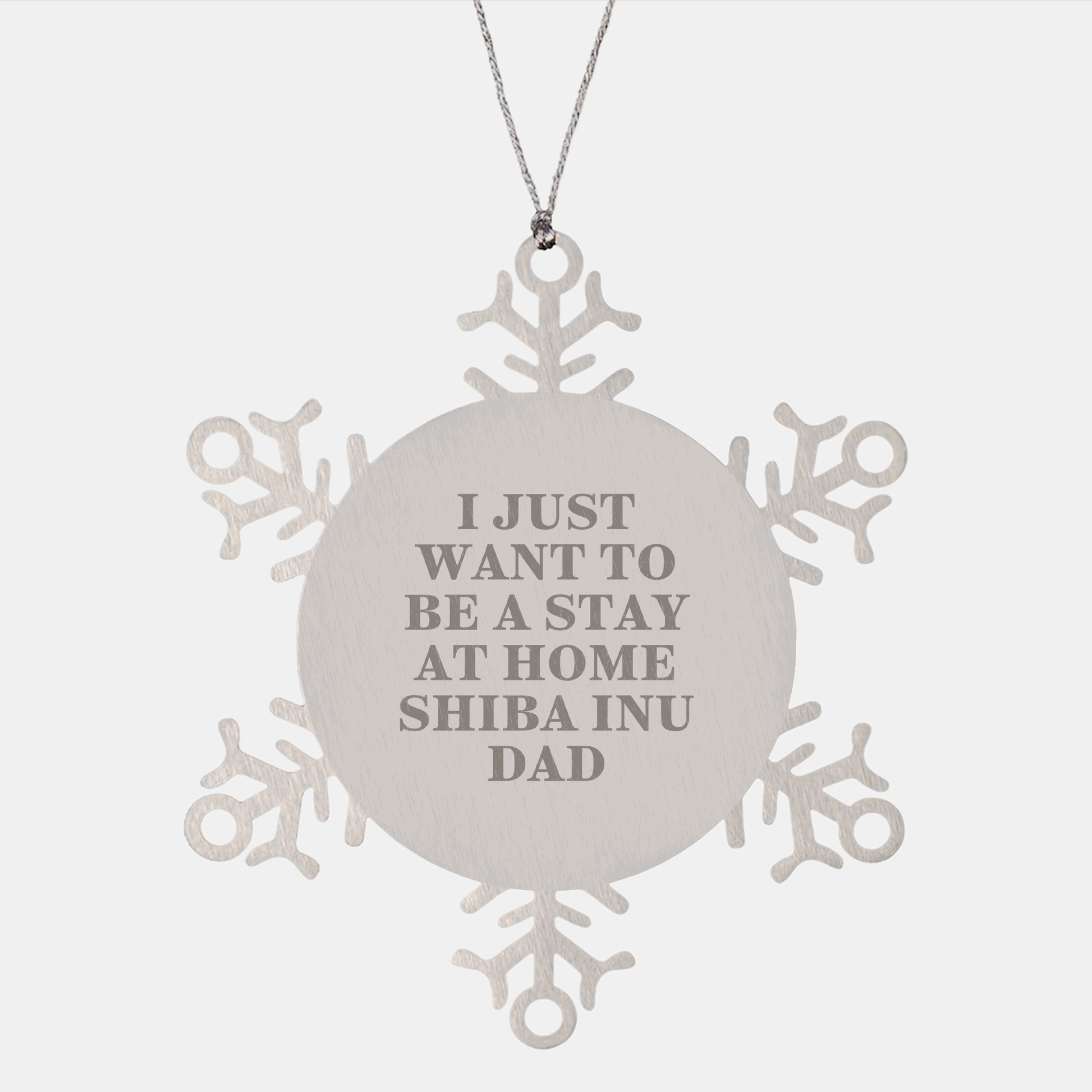 Shiba Inu Dog Gifts, Funny Snowflake Ornament for Stay at Home Shiba Inu Dad, Gifts from Friends and Family, Unique Christmas Memorable Present Ideas - Image 1
