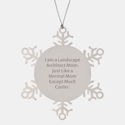 Landscape Architect Funny Gifts, Snowflake Ornament for Landscape Architect Mom, Gifts from Friends, Gifts for Landscape Architect Women, Christmas Unique Gifts - Image 1