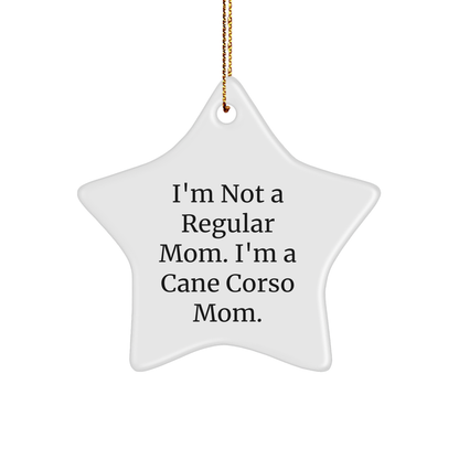 Cane Corso Dog Mom Star Ornament, Funny Quote Gifts for Friends, Unique Christmas Unique Gifts from Family, Gifts for Cane Corso Dog Lovers - Image 1