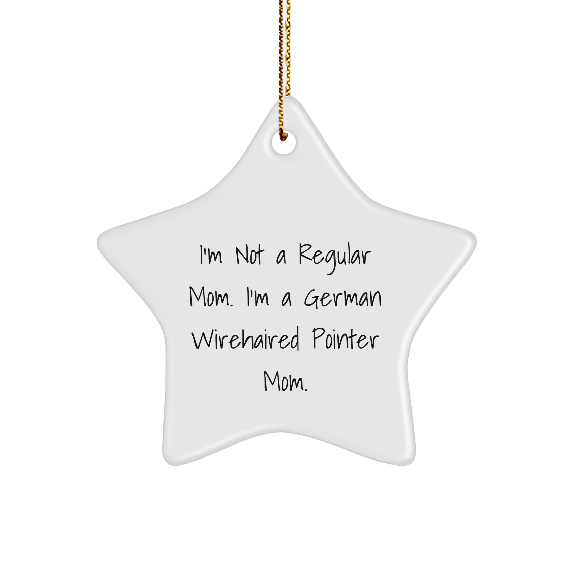 German Wirehaired Pointer Dog Gifts, Funny Star Ornament, Gifts from Mom for German Wirehaired Pointer Dog Lovers this Christmas, Inspirational Quote Decor - Image 1
