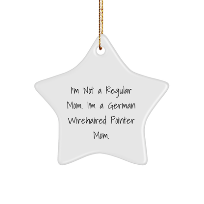 German Wirehaired Pointer Dog Gifts, Funny Star Ornament, Gifts from Mom for German Wirehaired Pointer Dog Lovers this Christmas, Inspirational Quote Decor - Image 1