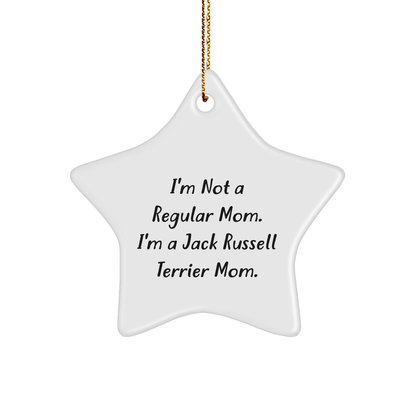 Funny Jack Russell Terrier Mom Star Ornament Gifts for Her, Him, Friends, Family, Christmas Unique Items from Mom - Image 1