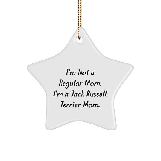 Funny Jack Russell Terrier Mom Star Ornament Gifts for Her, Him, Friends, Family, Christmas Unique Items from Mom - Image 1