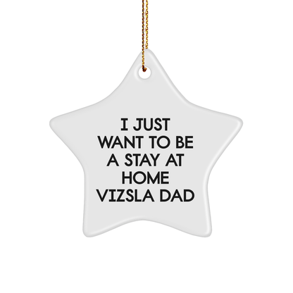 Vizsla Dog Dad's Funny Star Ornament Gifts from Men to Friends at Christmas - Image 1